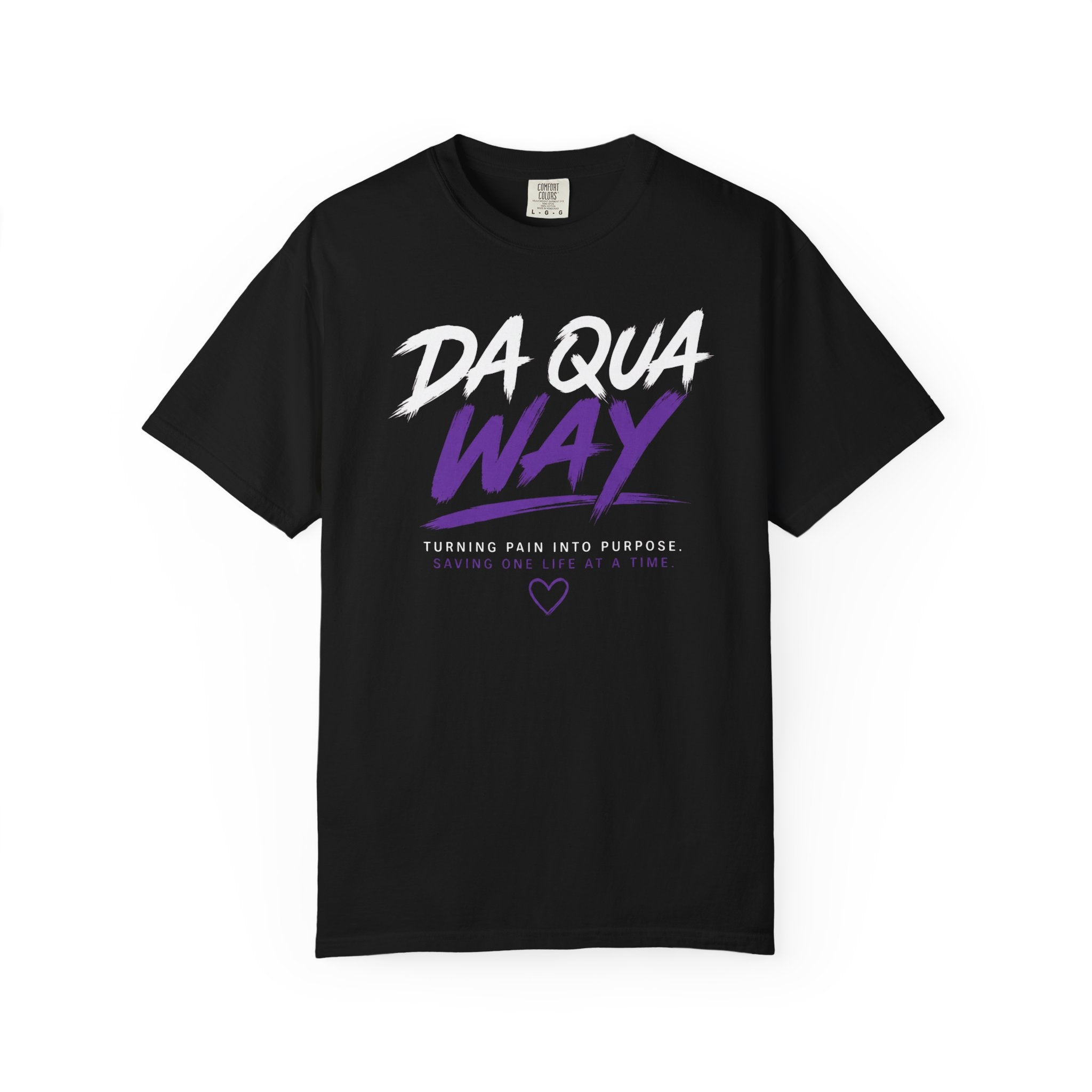DA QUA WAY Awareness T-Shirt — Educate, Advocate, Prevent (Black)