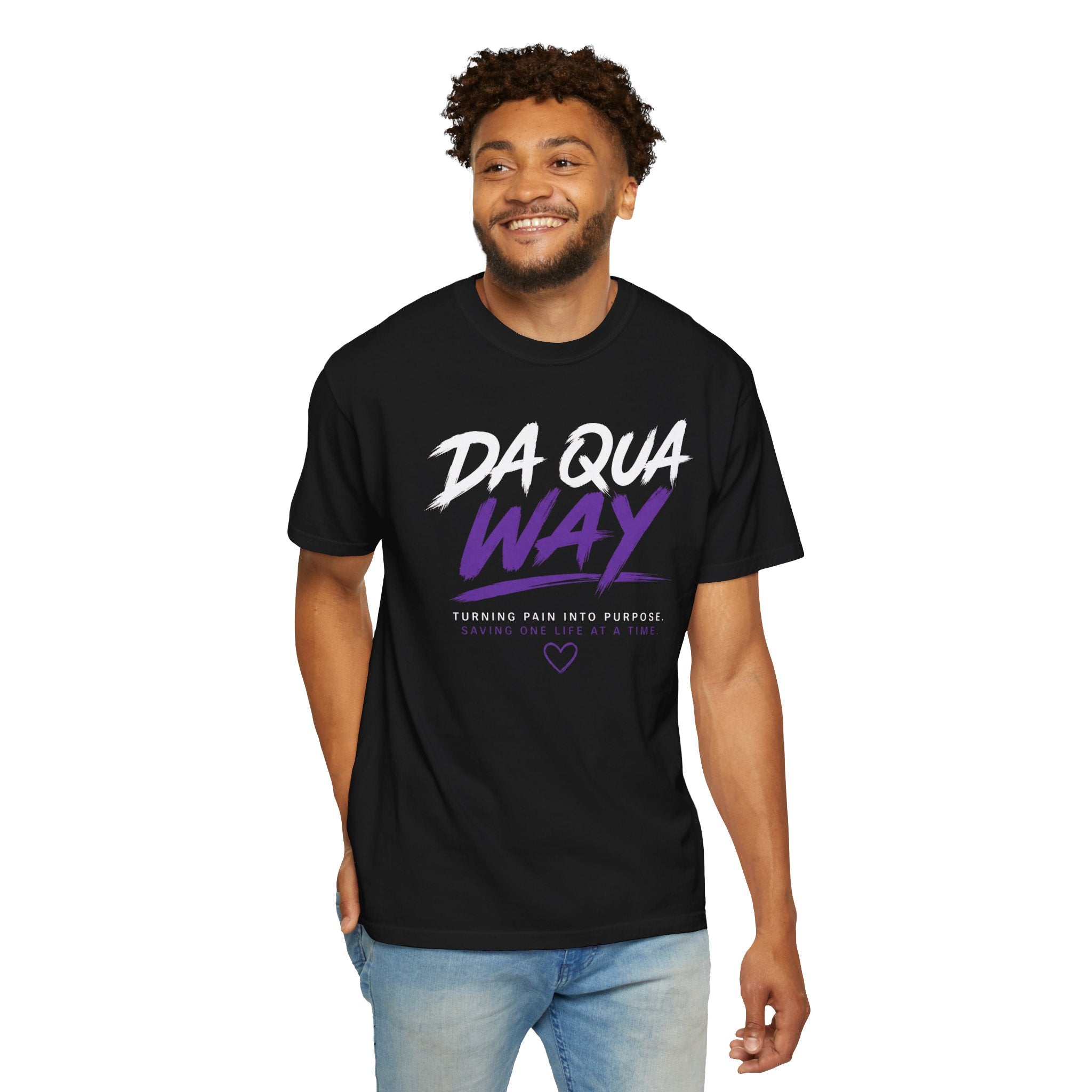 DA QUA WAY Awareness T-Shirt — Educate, Advocate, Prevent (Black)