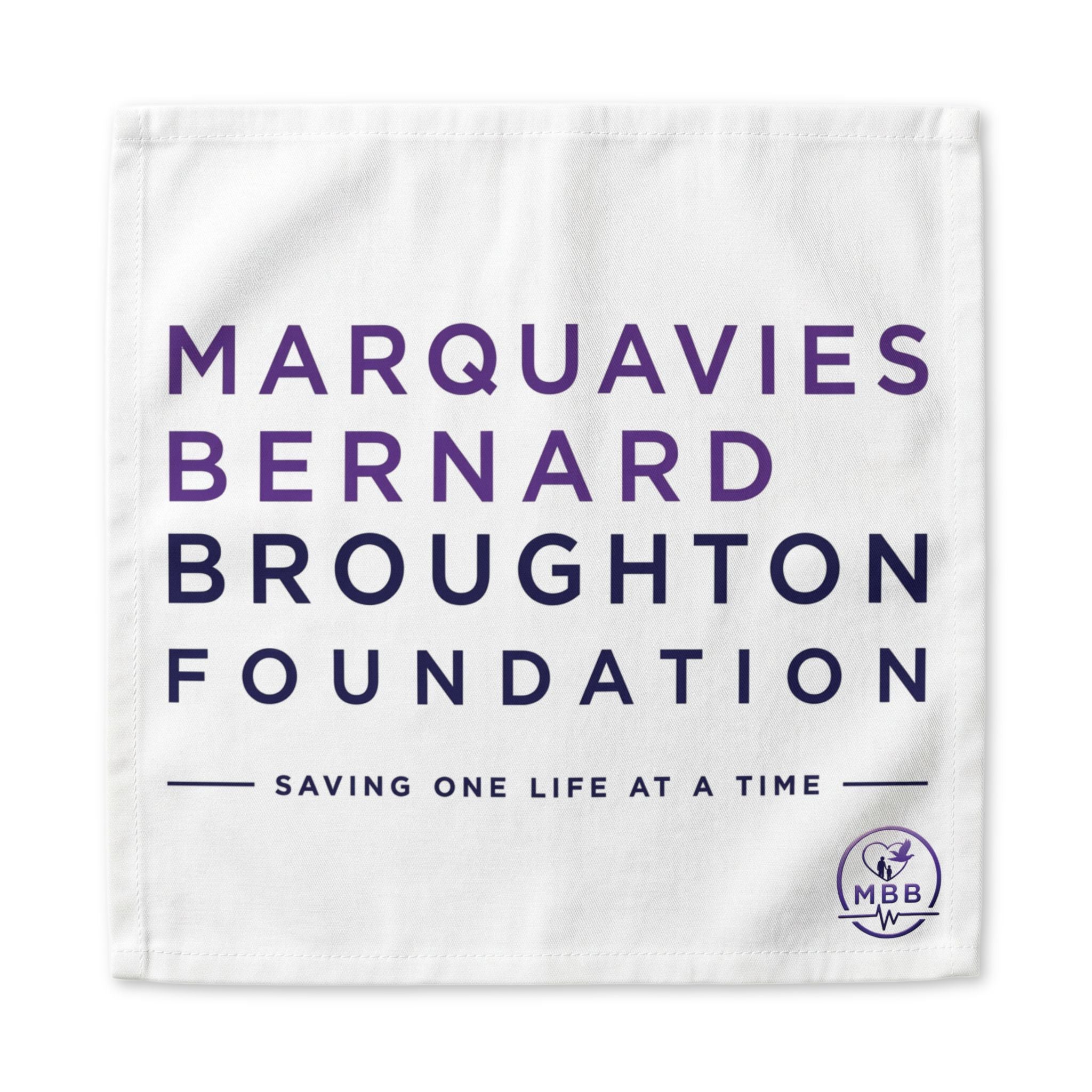 Foundation Logo Napkin — Marquavies Bernard Broughton Fundraiser Cotton Twill