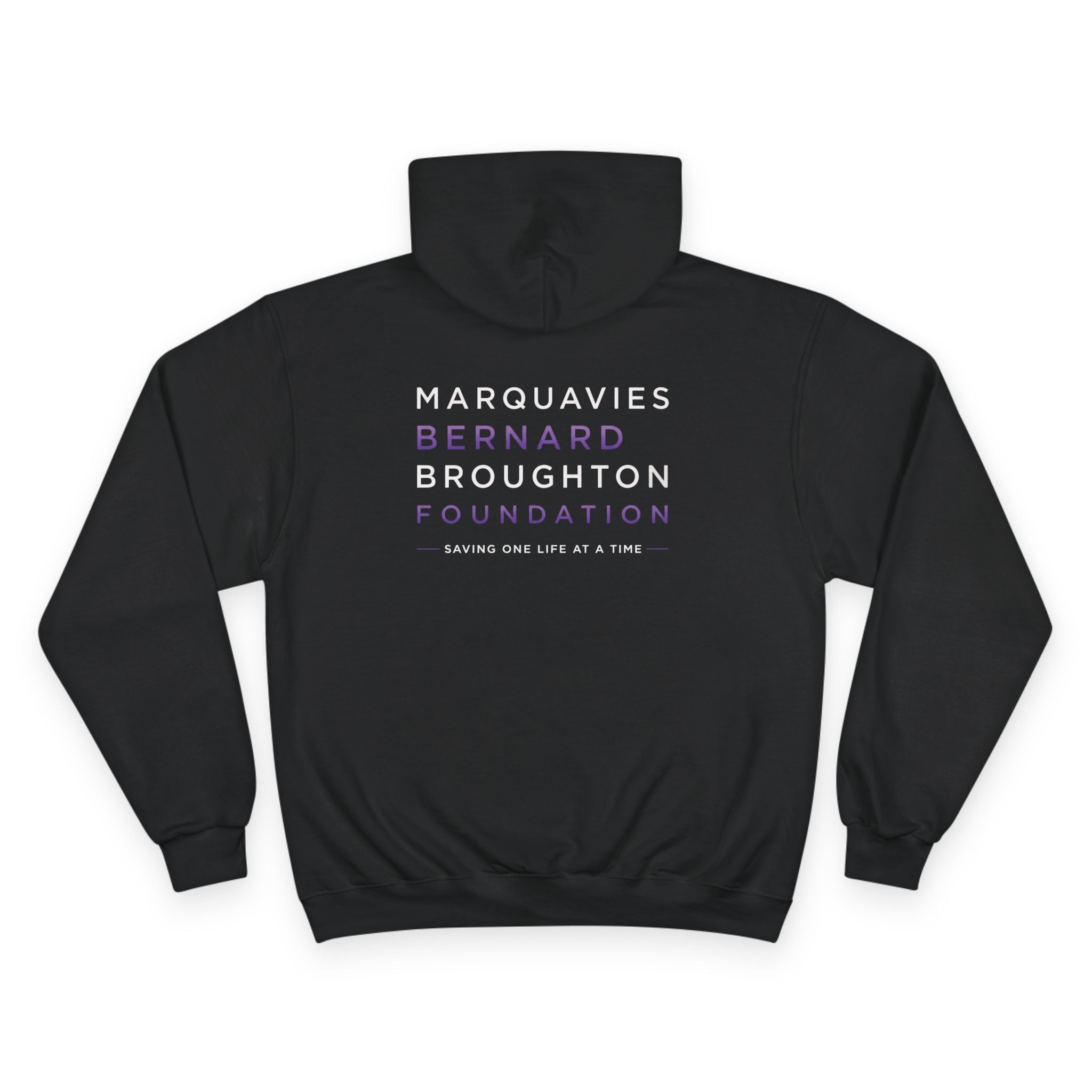 Champion Hoodie — Marquavies Bernard Broughton Foundation Charity Hoodie