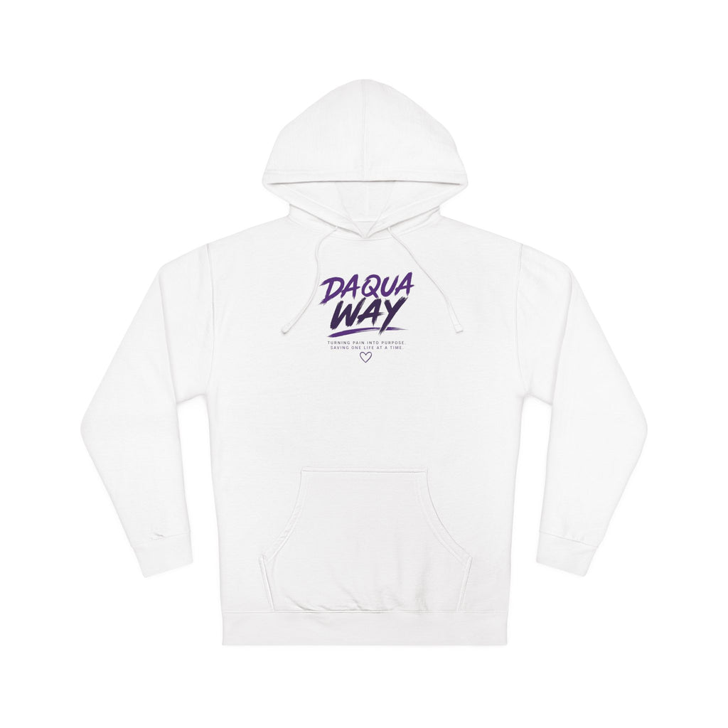 Hoodie — "Daqua Way" Awareness Hoodie with "Educate. Advocate. Prevent. Save Lives." Back Print