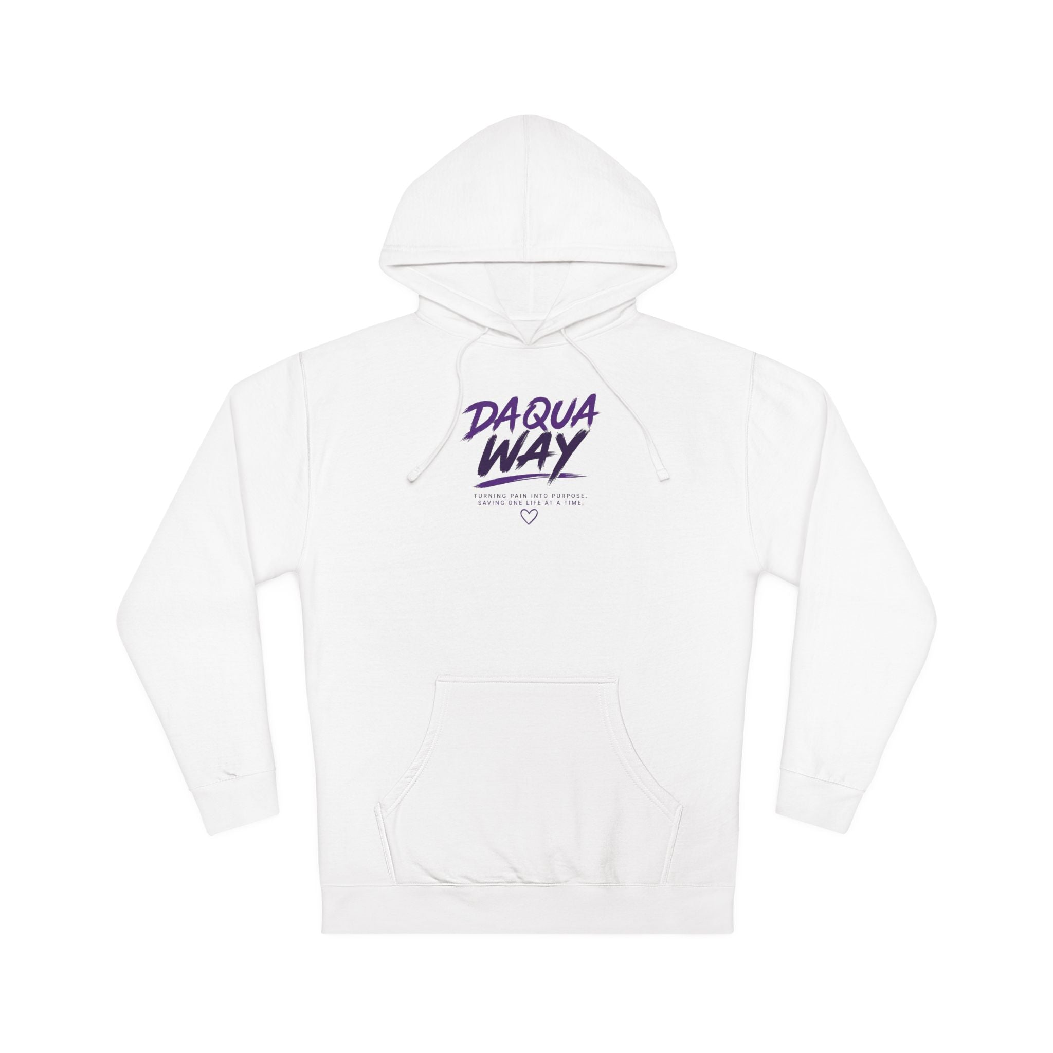Hoodie — "Daqua Way" Awareness Hoodie with "Educate. Advocate. Prevent. Save Lives." Back Print