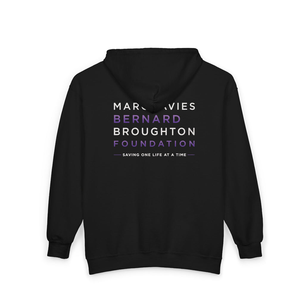 Marquavies Bernard Broughton Foundation Zip Hoodie — Charity Support Sweatshirt