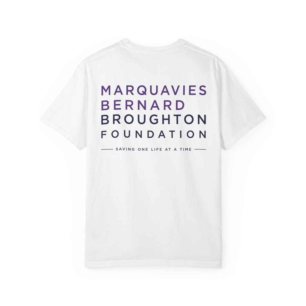 Marquavies Bernard Broughton Foundation T-Shirt — Logo Tee with Heartbeat ‘M’